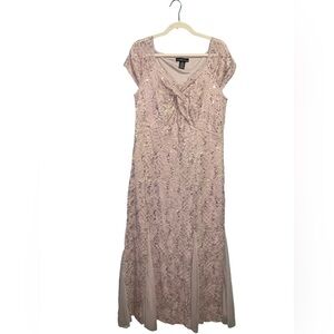 Candalite Women’s Special Occasion Maxi Dress Beige Sz.1X NWOT